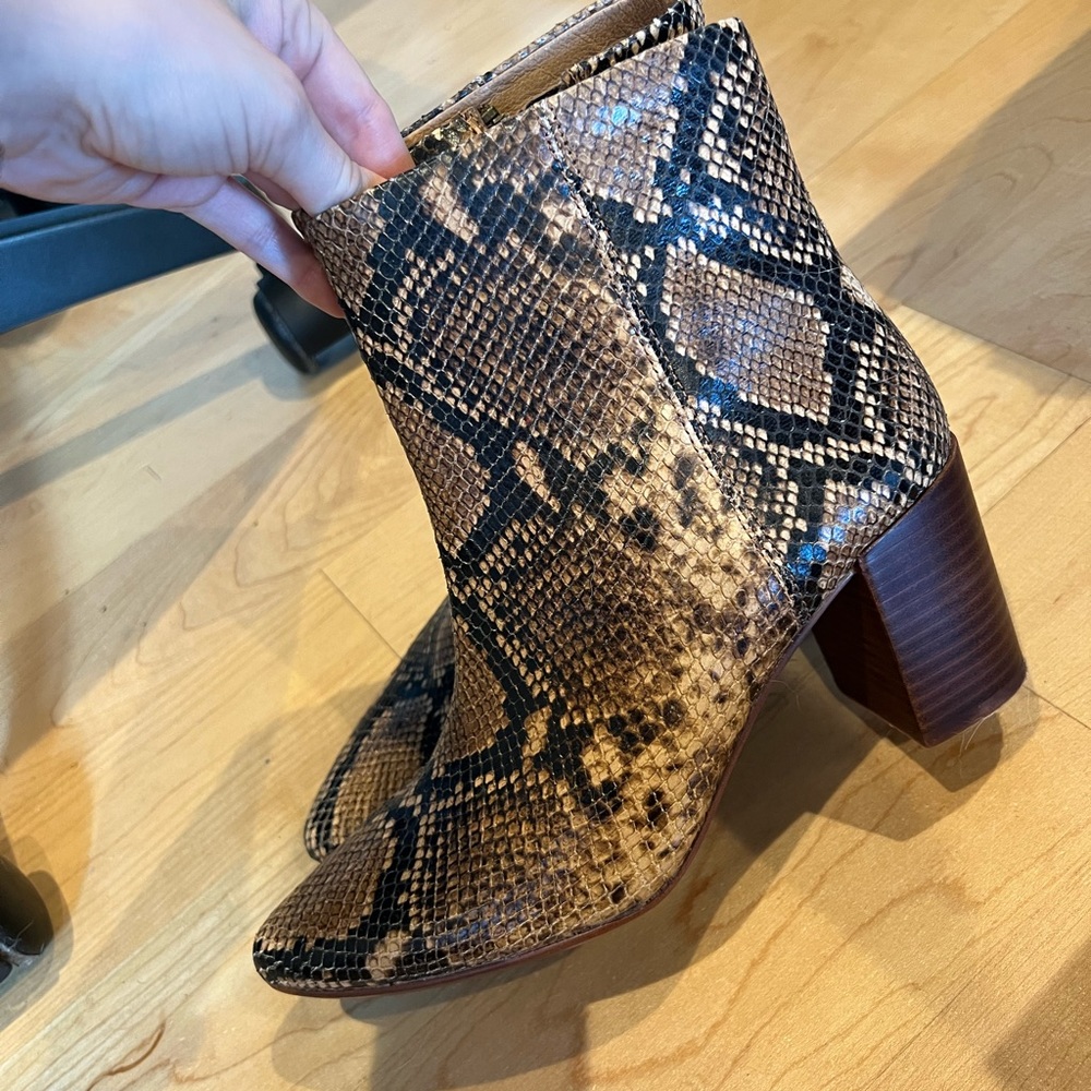 Madewell snakeskin heeled boots